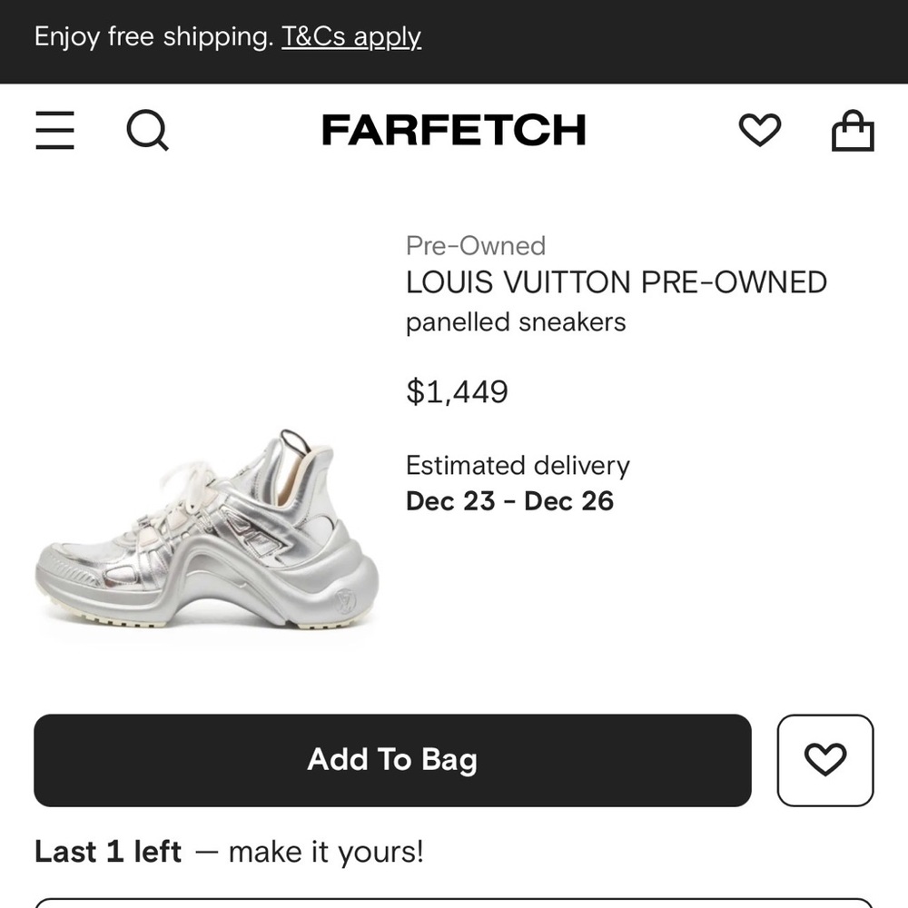 *SOLD* Louis Vuitton White and Silver Perforated Sneakers in very good condition